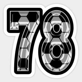 Soccer Number 78 Soccer Jersey #78 Soccer Mom Player Fan Sticker
